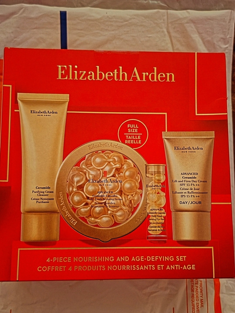 Elizabeth Arden Gold and Red 4-Piece Skincare Serum & Face Oil Set